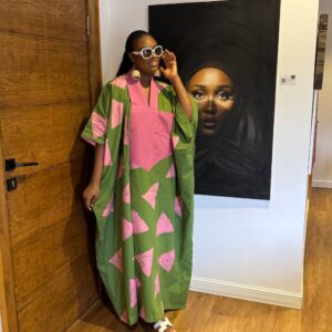 Lemon and Pink Maxi Dress