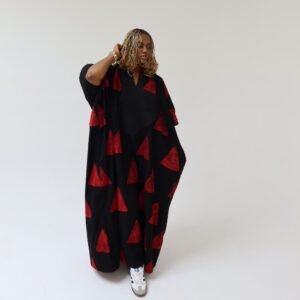Black and Red Maxi Dress