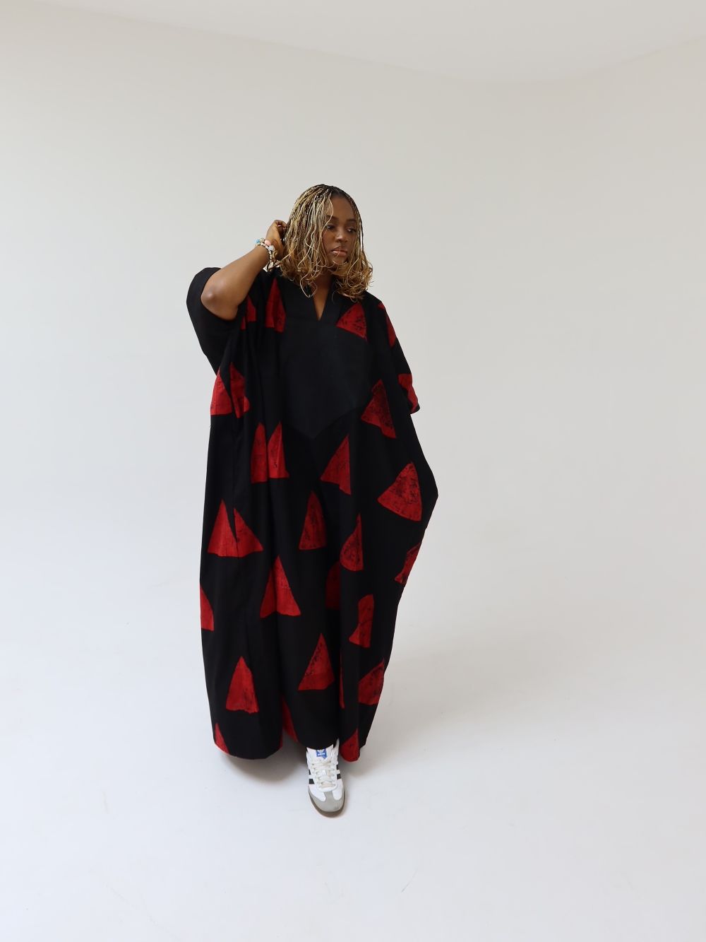 Black and Red Maxi Dress