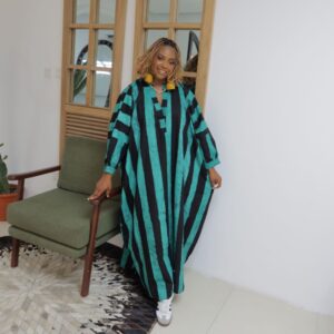 Blue and Black Maxi Outfit