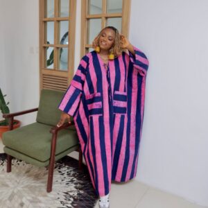 Pink and Blue Stripe Maxi Outfits