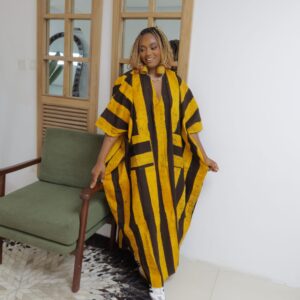 Yellow and Black Maxi Outfit