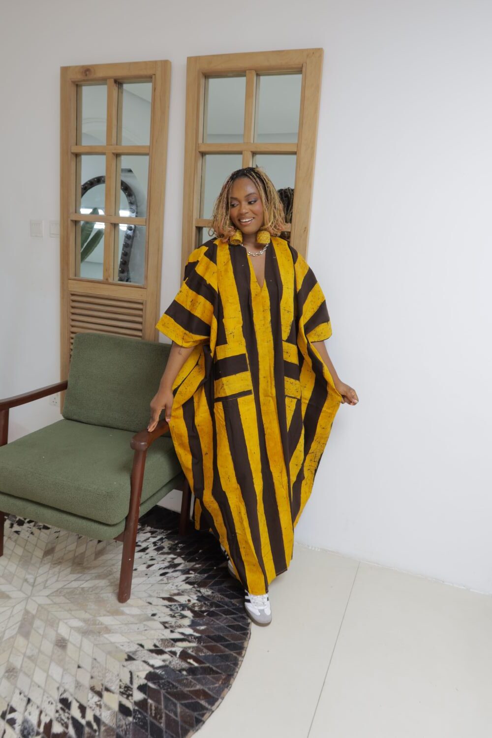 Yellow and Black Maxi Outfit