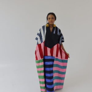 Ankle Length Multicolored Stripe Maxi