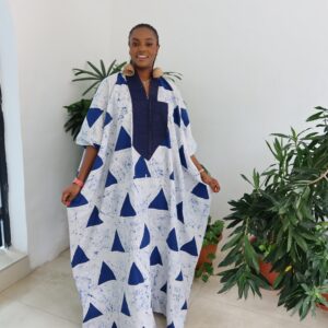 Blue triangle full length maxi