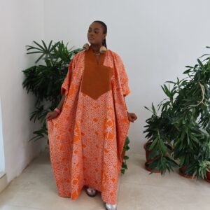 Orange full length maxi