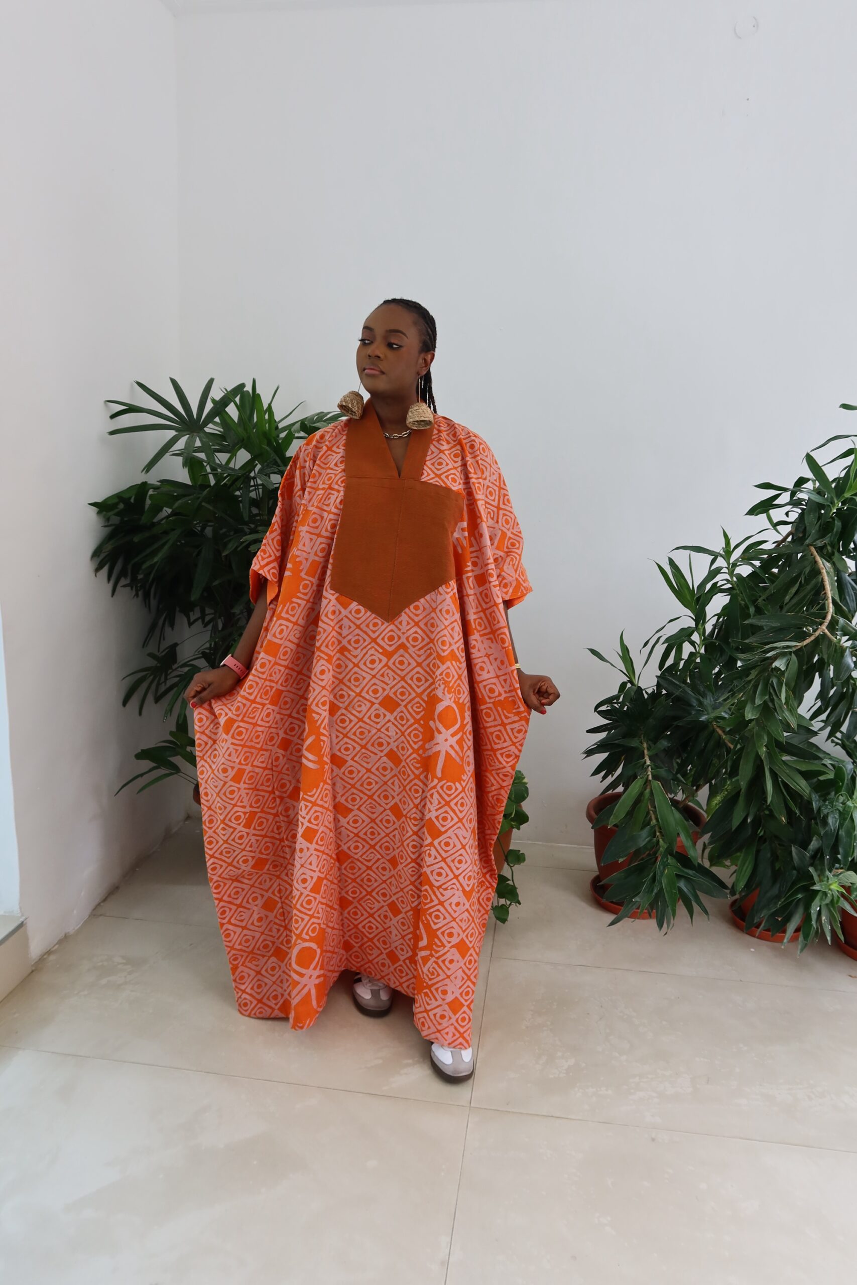 Orange full length maxi