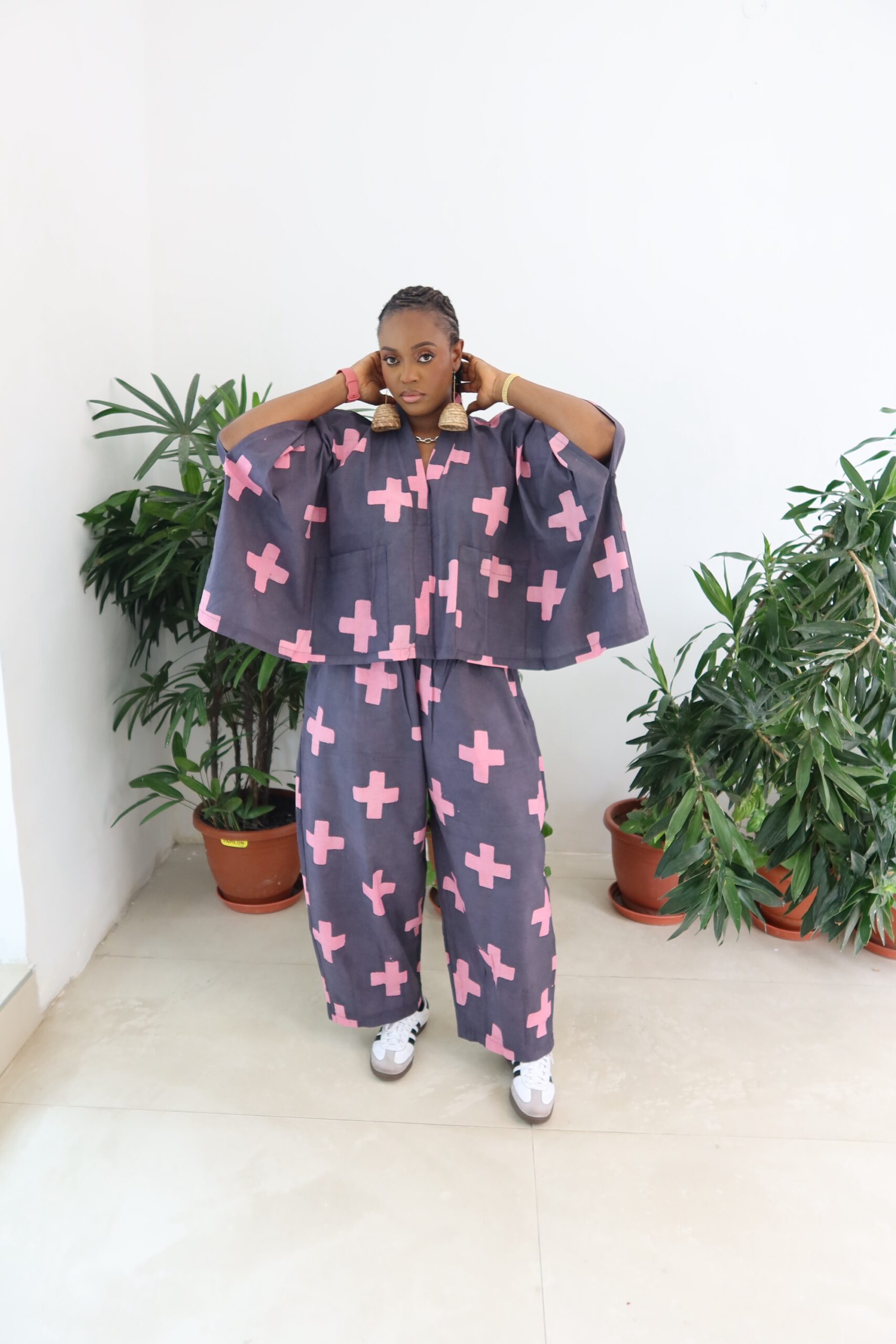 Grey and pink agbada pant - Image 2