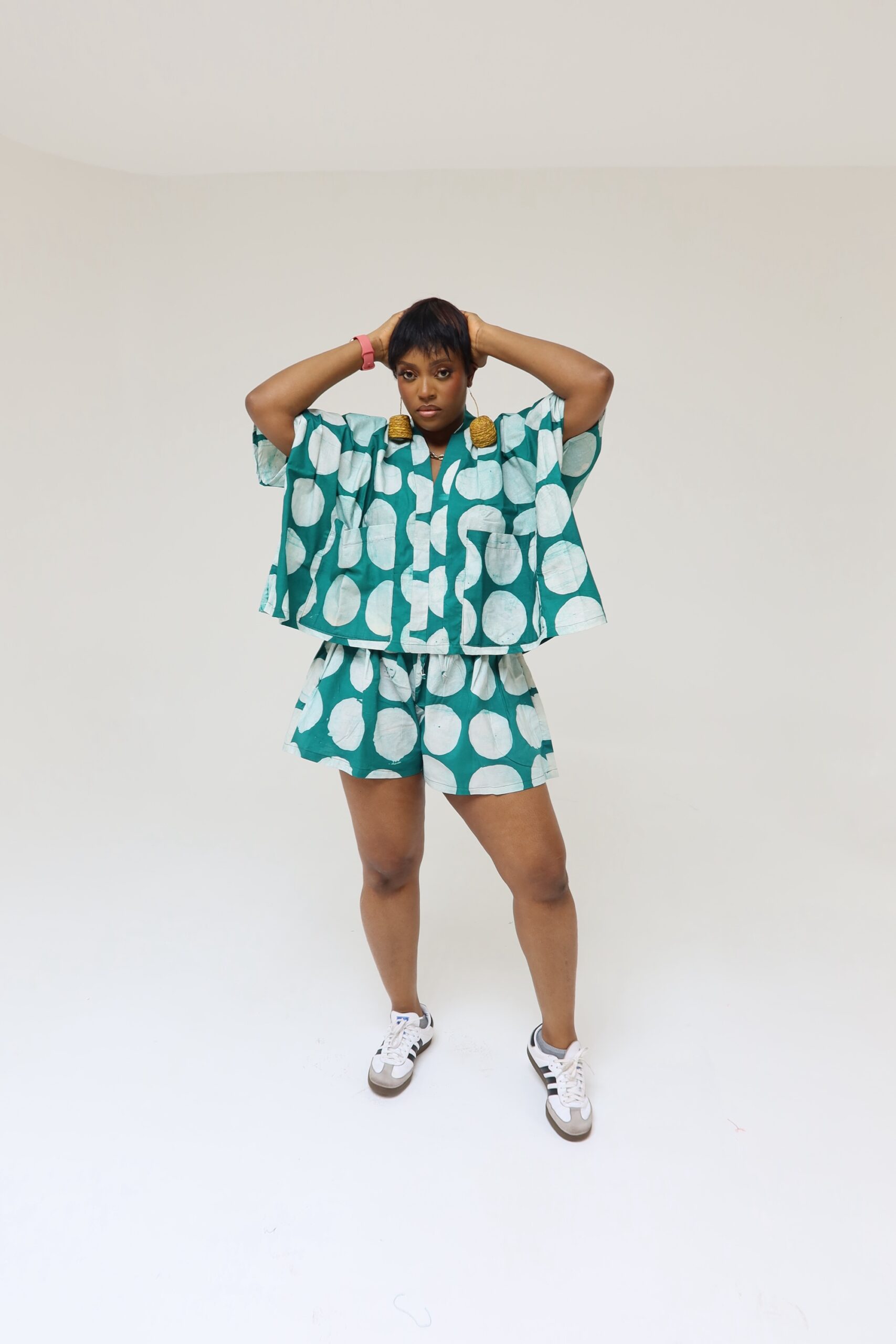 Teal agbada short set - Image 2