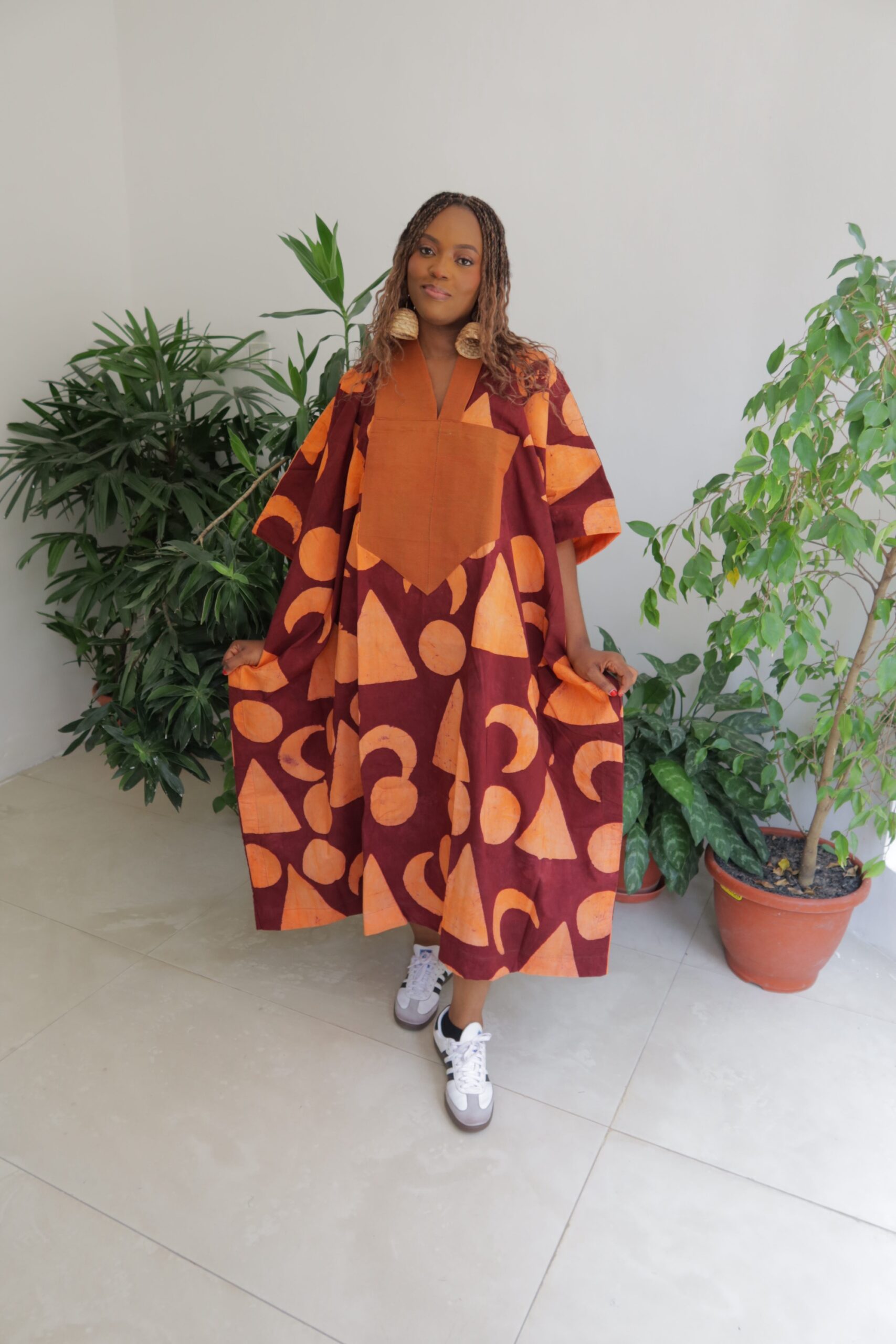 Wine/orange 3/4 maxi - Image 3