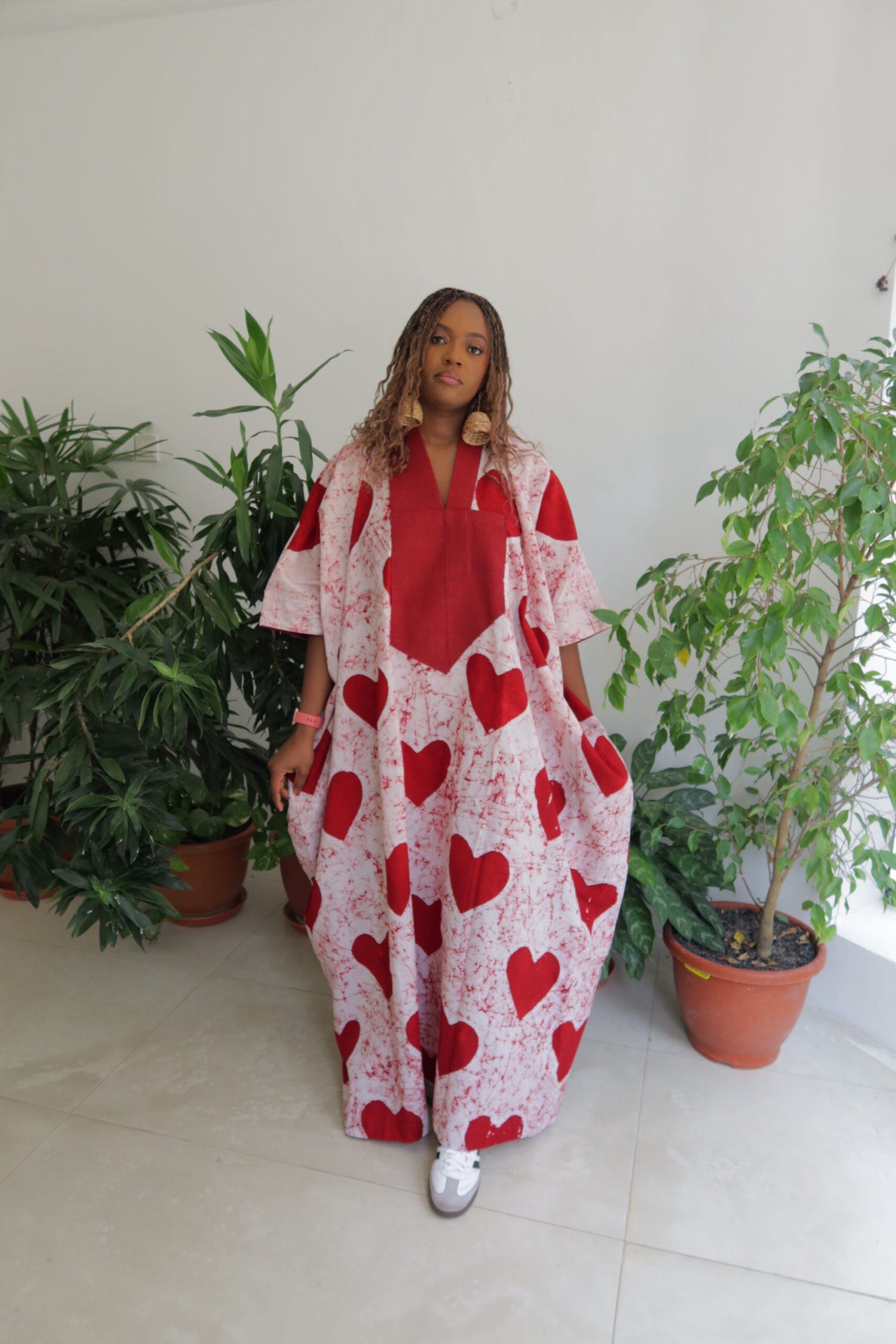 Red heart full length maxi